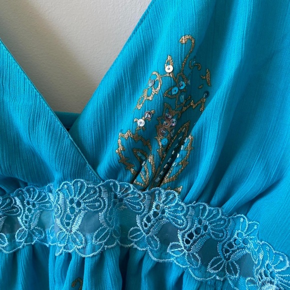 Cherry Krave Turquoise Embellished Cami - Picture 6 of 6